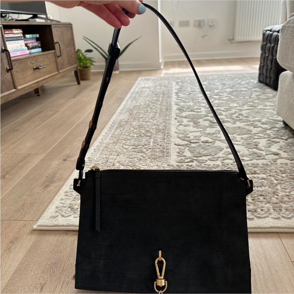 AllSaints Sheringham Suede
Shoulder Bag in "petrol blue" - Picture 4 of 7